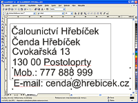 Napsaný neupravený text
