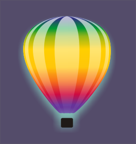 Balon s přidaným stínem – vlastně spíše aureolou